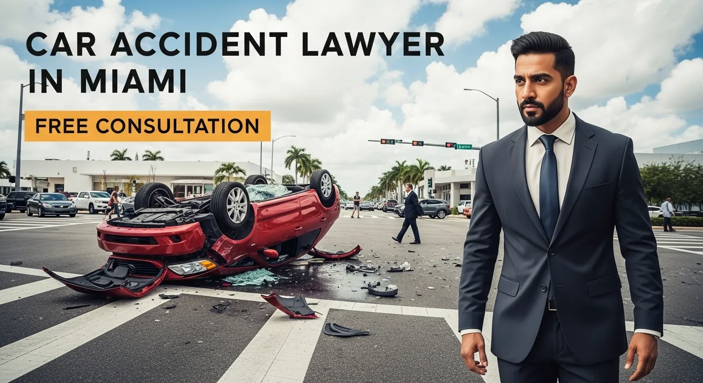 A checklist showing the steps to take after a car accident in Miami.
