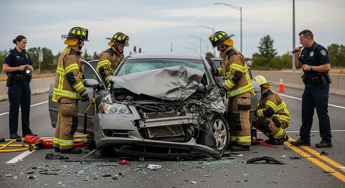 A person calculating bills and expenses after an accident.