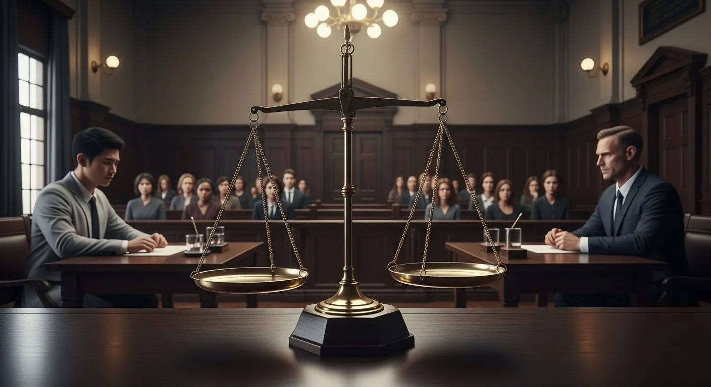A balanced scale of justice, representing a wrongful death lawsuit.